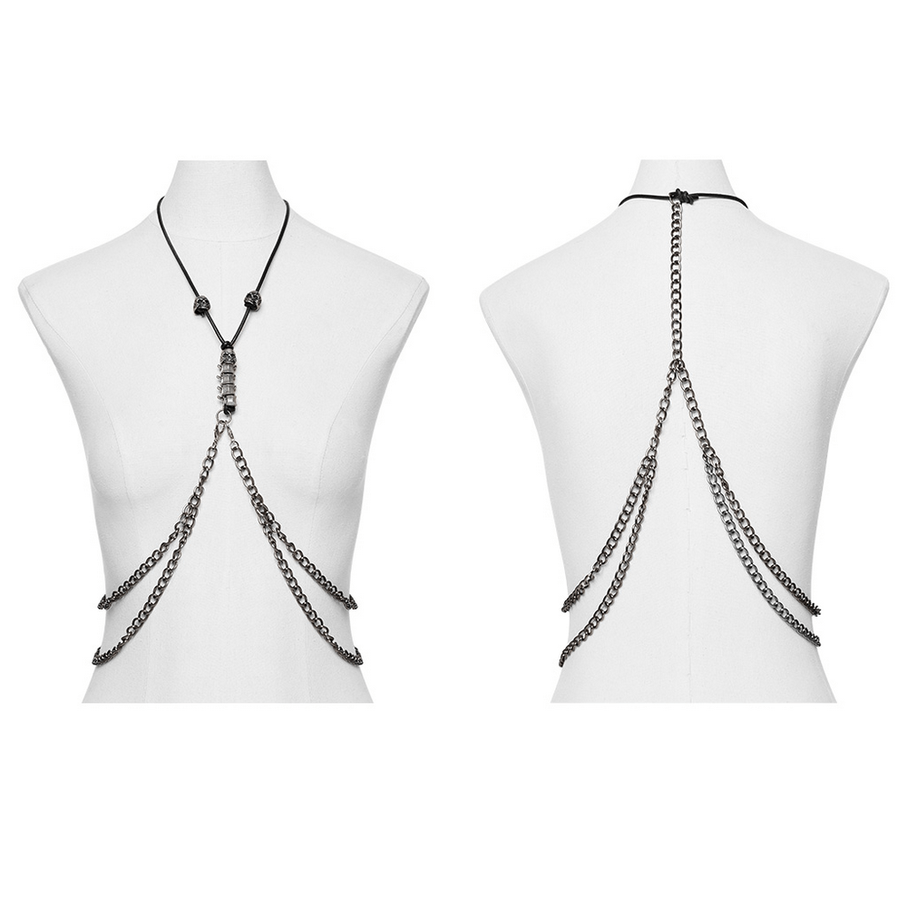 Chic Multi-Chain Body Harness for Effortless Layering