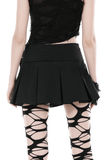 Chic Pleated Mini Skirt featuring Punk Rock Buckle Accents