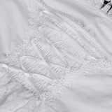 Chic White Halter Dress for Women with Ruffle Accents