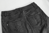Chic Women's Snakeskin Mini Skirt in Punk Style