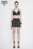 Chic Women's Snakeskin Mini Skirt in Punk Style