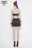 Chic Women's Snakeskin Mini Skirt in Punk Style