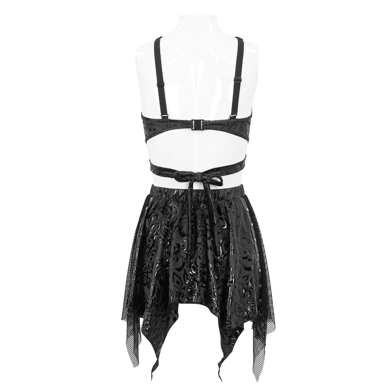 Chic Women's Swimsuit with Skirt and Star-Shaped Straps