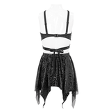 Chic Women's Swimsuit with Skirt and Star-Shaped Straps