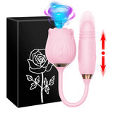 2in1 Clit Suction and Vaginal Telescopic Vibrator / 10-speed Rose-shaped Vibrator / Women's Sex Toys - EVE's SECRETS