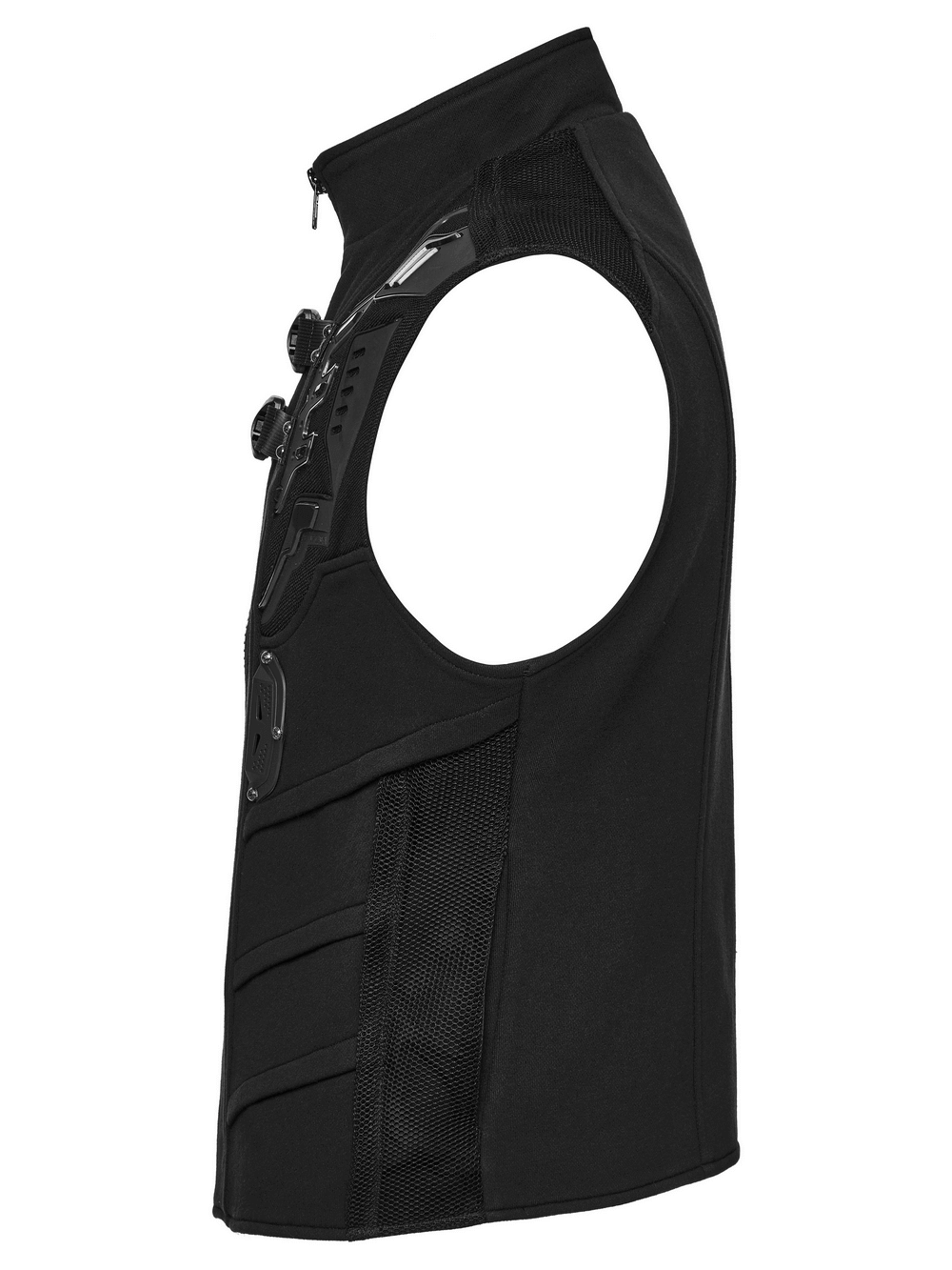 Cyberpunk-Inspired Vest with Futuristic Rubber Armor Accents
