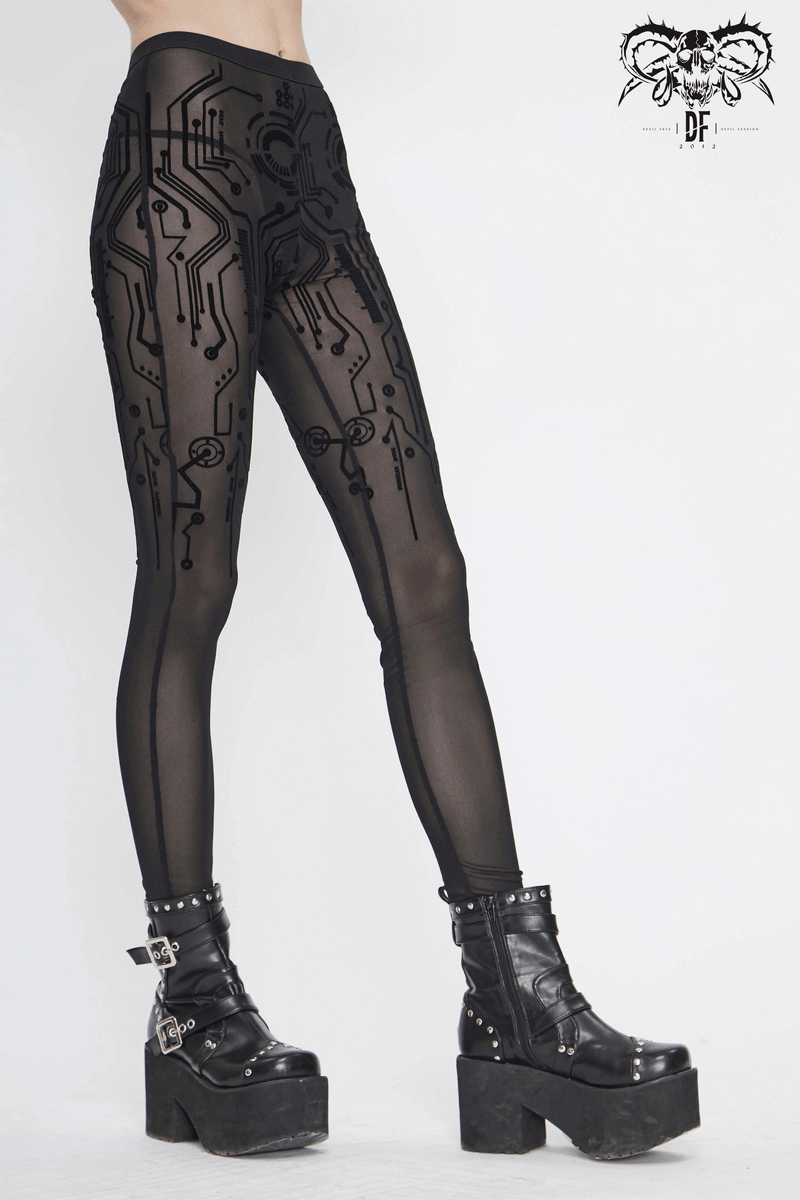 Cyberpunk-Style Leggings for Women: Sexy and See-Through