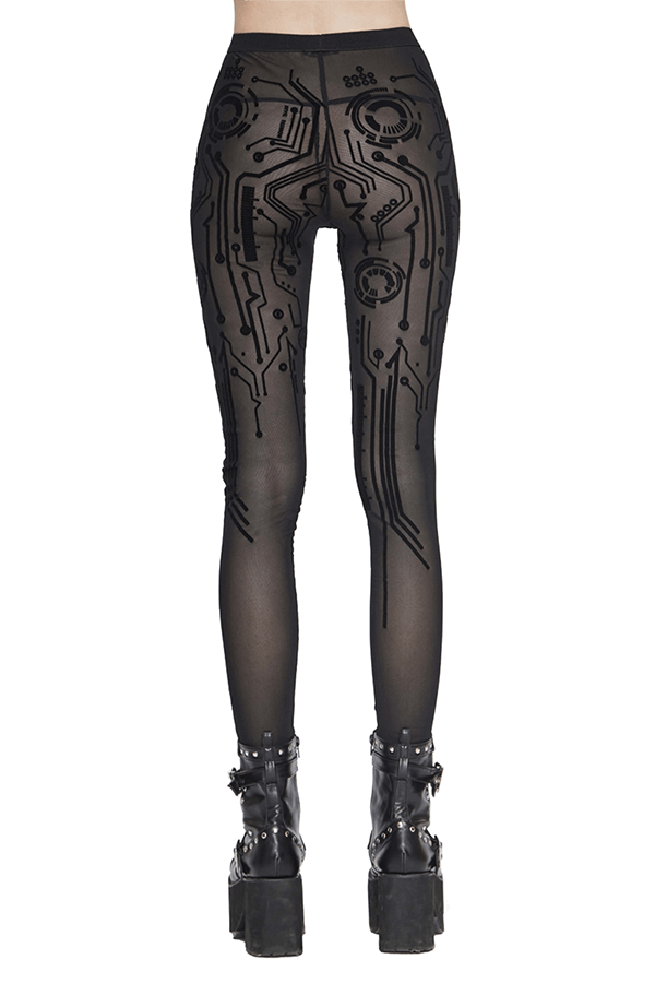 Cyberpunk-Style Leggings for Women: Sexy and See-Through