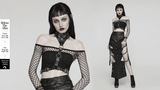 Daring PU Leather Body Harness with Choker for Women