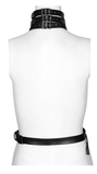 Daring PU Leather Body Harness with Choker for Women