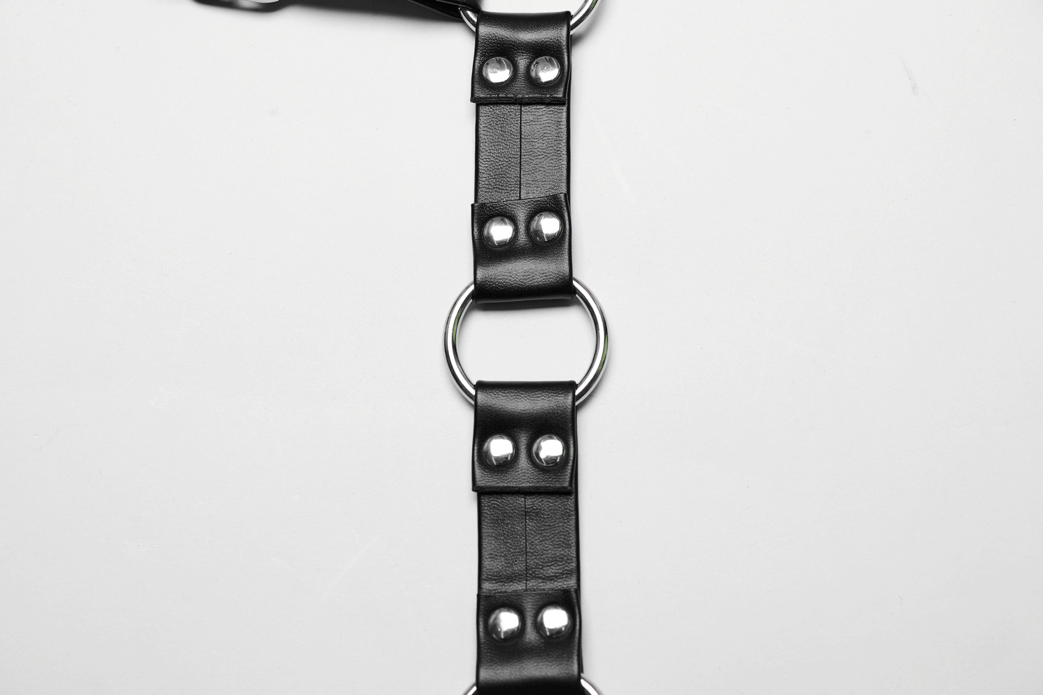 Daring PU Leather Body Harness with Choker for Women