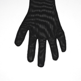 Dark Fluffy Gothic Gloves with Demon Claws and Edgy Cuffs
