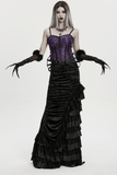 Dark Fluffy Gothic Gloves with Demon Claws and Edgy Cuffs