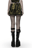 Decadent Punk Cross Broken Hole Knit Mini Skirt