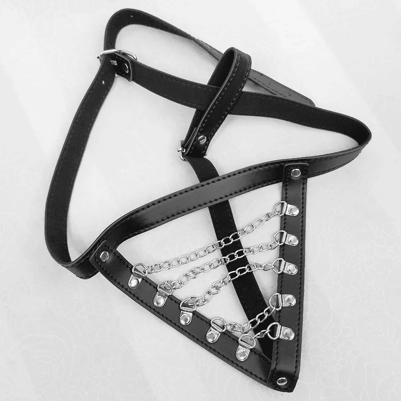 Men's Adjustable Underwear / Lingerie with Metal Chain Front - EVE's SECRETS