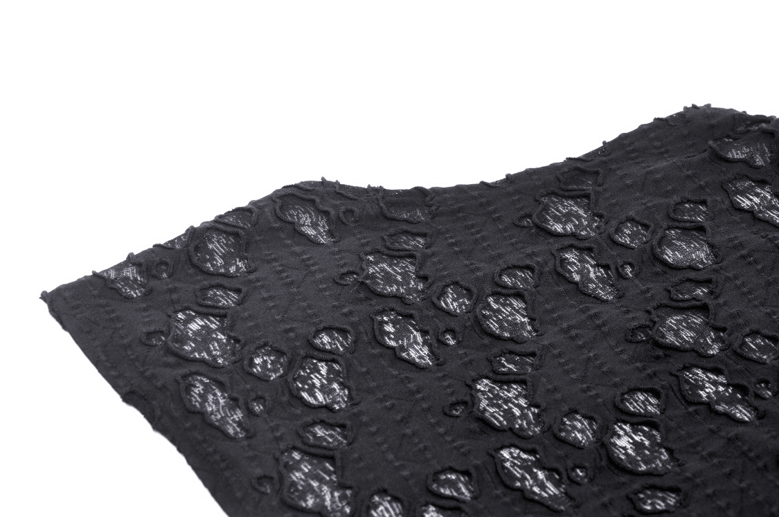 Edgy Black Sleeveless Turtleneck Top with Laced Side Details