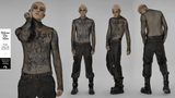 Edgy Gothic Punk Rhombus Mesh Top for Stylish Appeal
