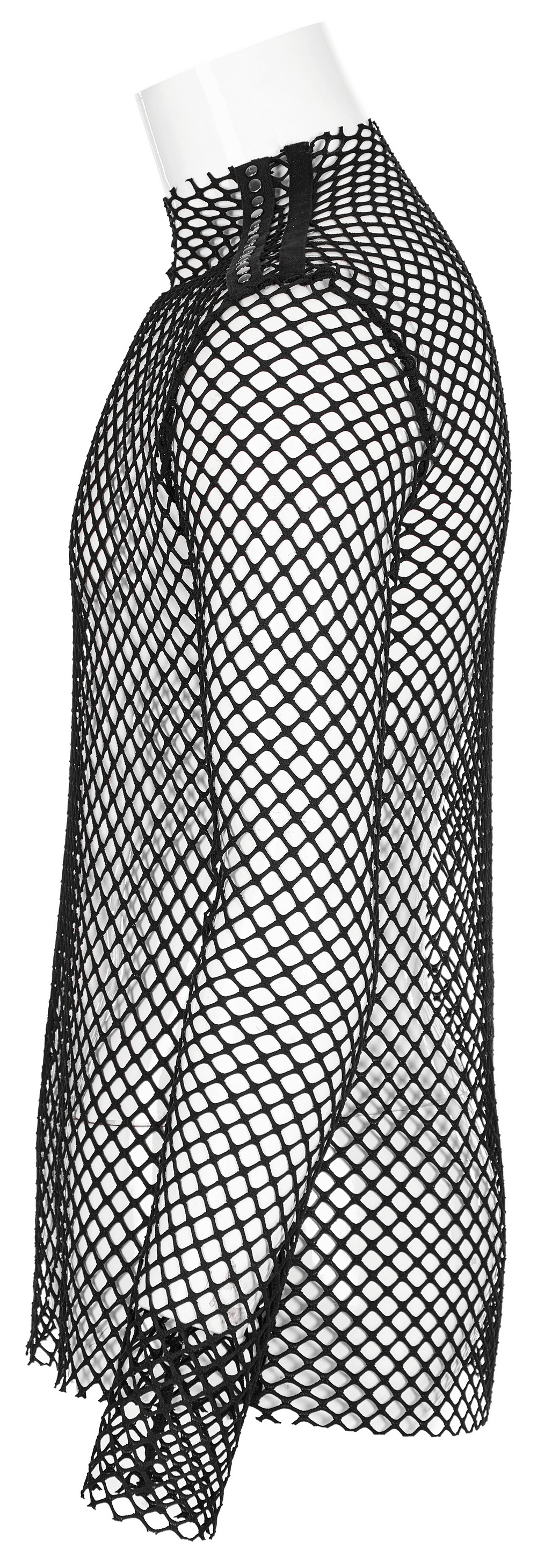 Edgy Gothic Punk Rhombus Mesh Top for Stylish Appeal