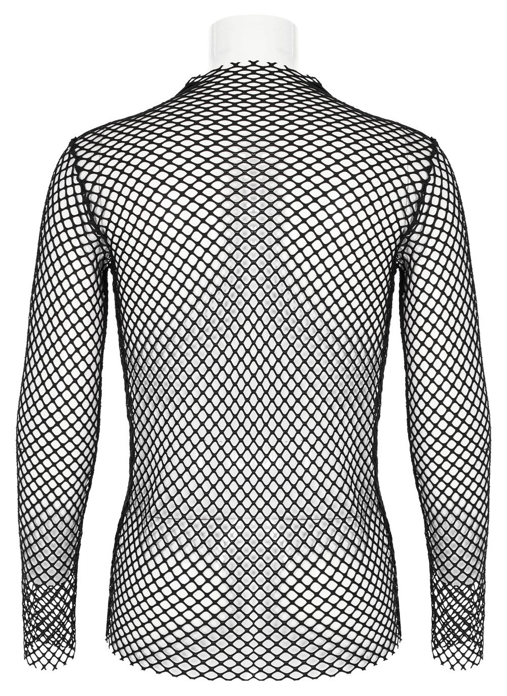 Edgy Gothic Punk Rhombus Mesh Top for Stylish Appeal