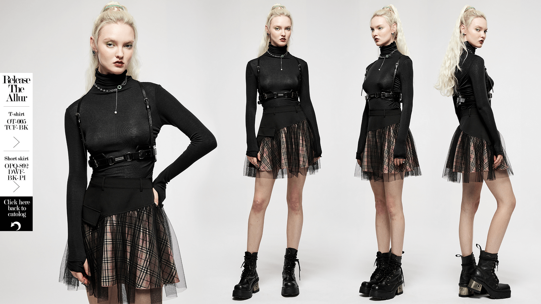 Edgy PU Leather Harness with Punk Metal Accents