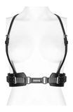 Edgy PU Leather Harness with Punk Metal Accents