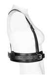 Edgy PU Leather Harness with Punk Metal Accents