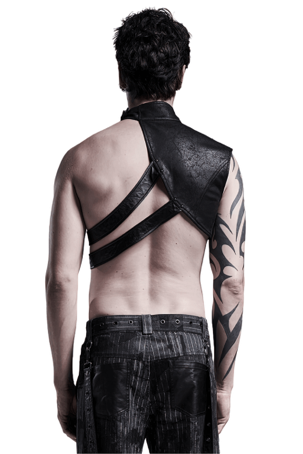Edgy Streetwear Essential: Leather Shoulder Harness