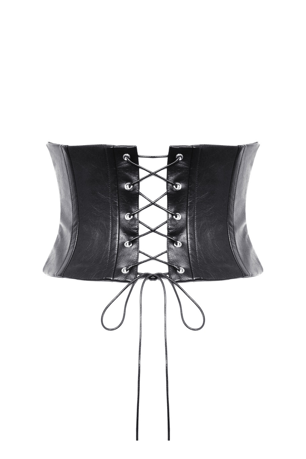 Edgy Women's PU Leather Corset Belt with Silver Clasps