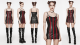 Edgy Women's Rivets Dress with Adjustable Straps