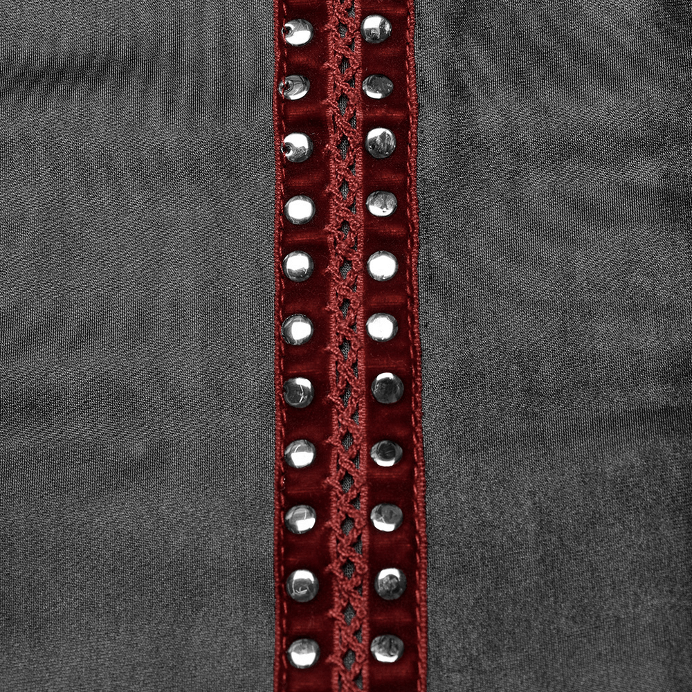 Edgy Women's Rivets Dress with Adjustable Straps