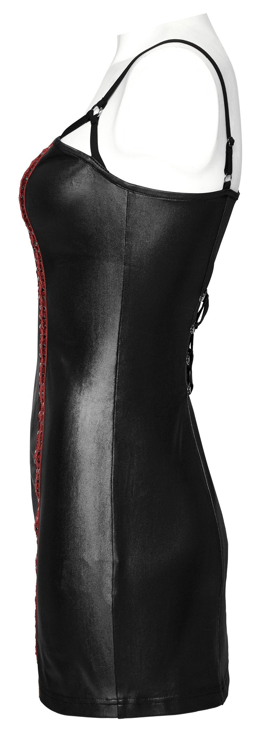 Edgy Women's Rivets Dress with Adjustable Straps