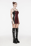 Edgy Women's Rivets Dress with Adjustable Straps