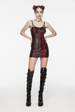Edgy Women's Rivets Dress with Adjustable Straps