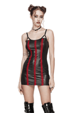 Edgy Women's Rivets Dress with Adjustable Straps