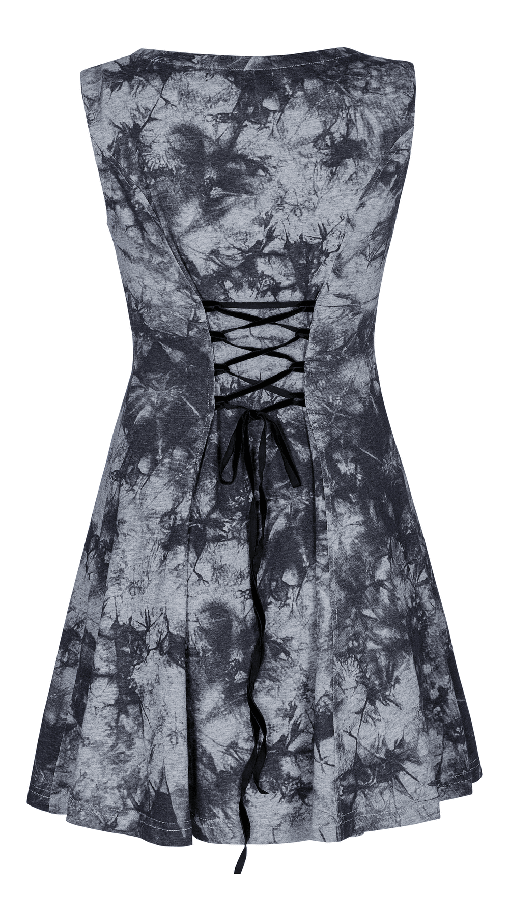 Elastic and Sexy Fit Gothic Tie-Dye Buckle Dress