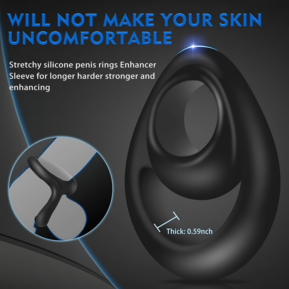 Elastic Men's Black Cock Rings / Silicone Male Sex Toys / What is a Penis Ring - EVE's SECRETS