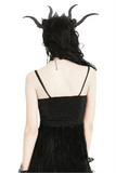 Elegant Corset-Style Top Featuring Lace and Polka Dot