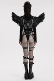 Elegant Exquisite Black Feathered Wings for Costumes