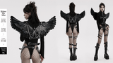 Elegant Exquisite Black Feathered Wings for Costumes