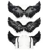 Elegant Exquisite Black Feathered Wings for Costumes