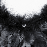 Elegant Exquisite Black Feathered Wings for Costumes