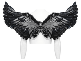 Elegant Exquisite Black Feathered Wings for Costumes
