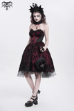 Elegant Gothic Tulle Dress with Lace and Bone Motif