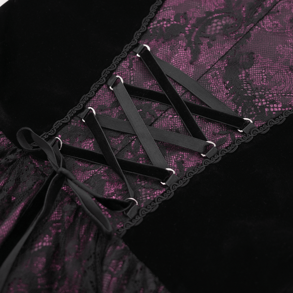Enigmatic High-Collar Cheongsam Dress with Lace Details
