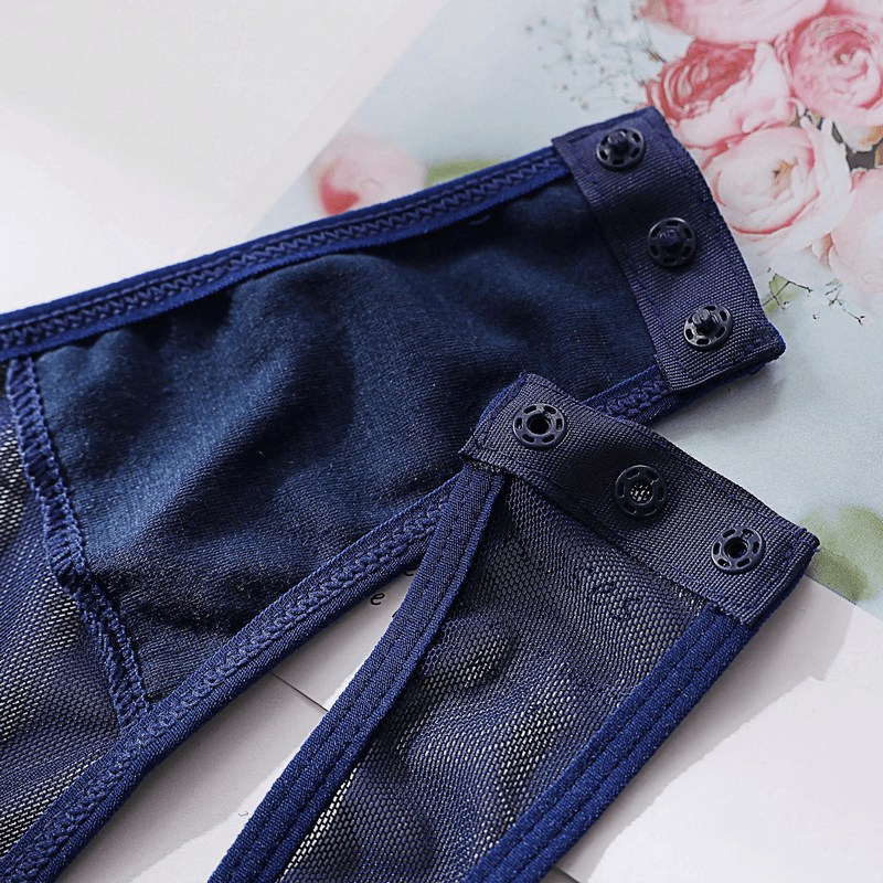 Erotic Seductive Bodysuits / Sexy Mesh Clothing with Long Gloves / Female Skinny Outfits - EVE's SECRETS