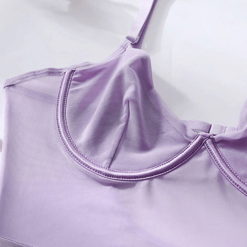 Erotic Seductive Bodysuits / Sexy Mesh Clothing with Long Gloves / Female Skinny Outfits - EVE's SECRETS