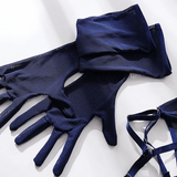 Erotic Seductive Bodysuits / Sexy Mesh Clothing with Long Gloves / Female Skinny Outfits - EVE's SECRETS