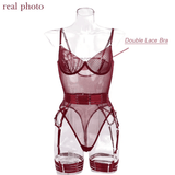 Erotic Seductive Bodysuits / Sexy Mesh Clothing with Long Gloves / Female Skinny Outfits - EVE's SECRETS