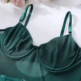 Erotic Seductive Bodysuits / Sexy Mesh Clothing with Long Gloves / Female Skinny Outfits - EVE's SECRETS