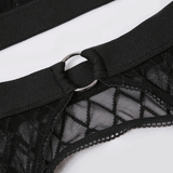 Erotic Female Plaid Lingerie Underwear / Transparent Lace Bra and Panty Sets - EVE's SECRETS